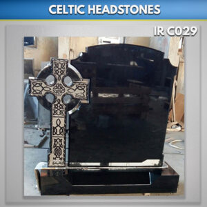 Black Celtic Cross Polished Memorial stones